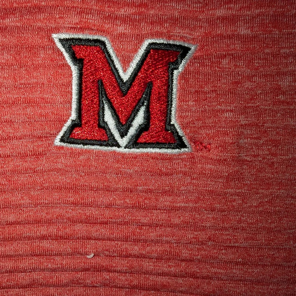 Maryland Terps Adidas Red and Pink Women's Sweatshirt - Picture 3 of 8